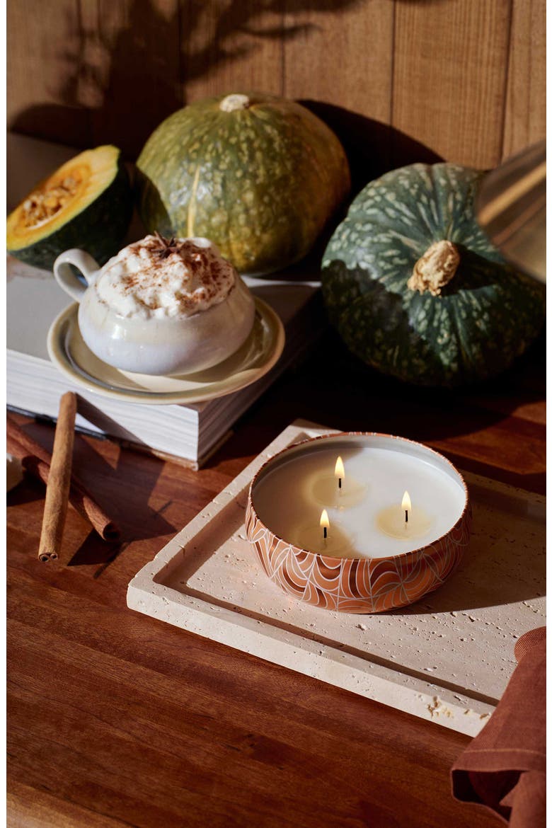 Spiced Pumpkin Latte Candle, Alternate, color, ORANGE