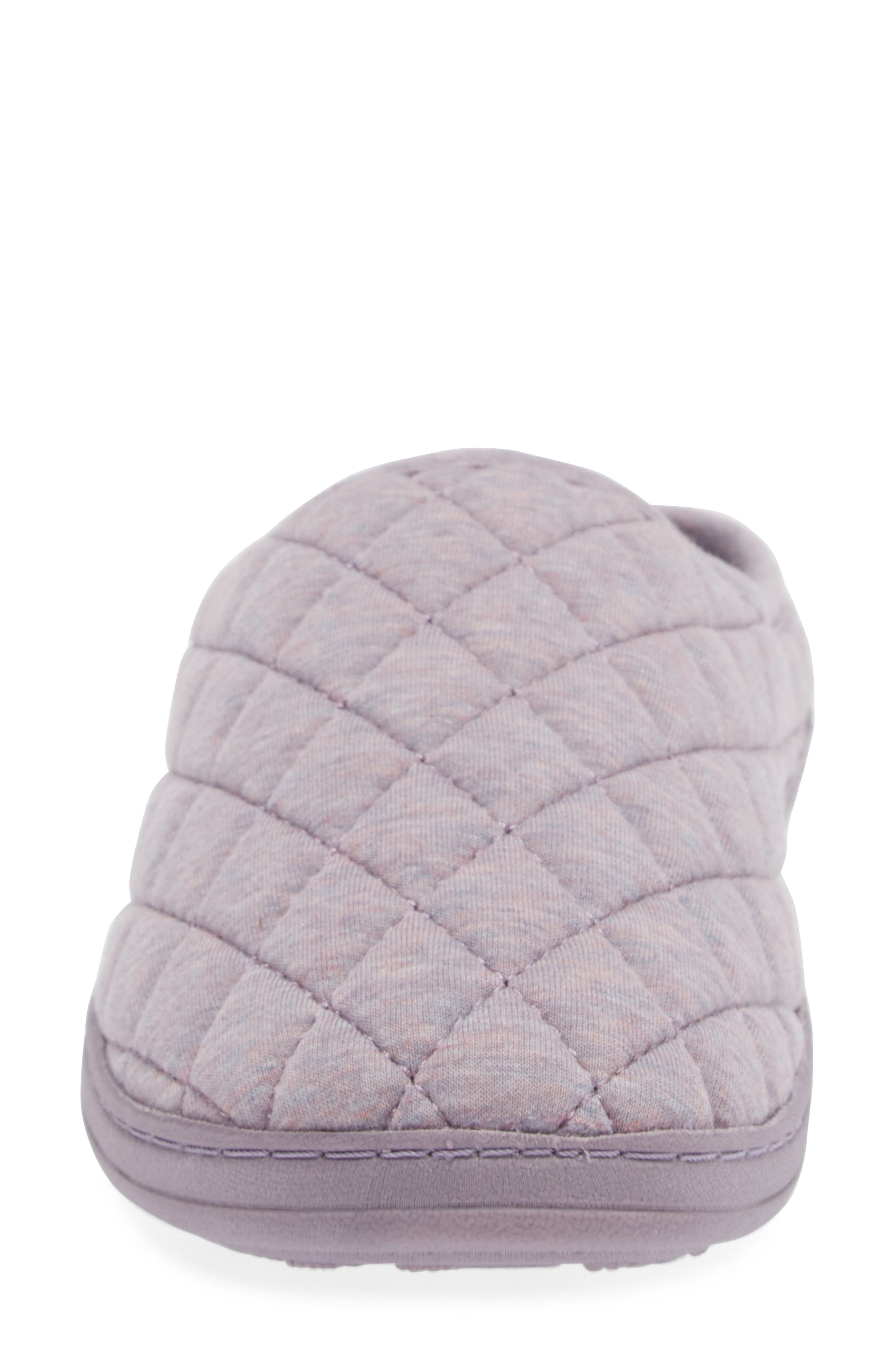 Acorn Lupine Quilted Hoodback Slipper, Alternate, color, Purple