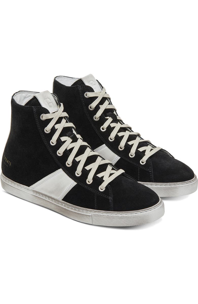 GREATS Reign High Top Sneaker, Main, color, Nero