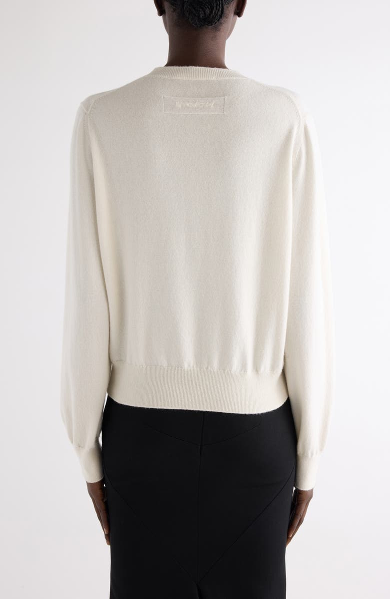 Givenchy Silk Crewneck Sweater, Alternate, color, Ecru