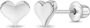In Season Jewelry Classic Polished Heart Earrings