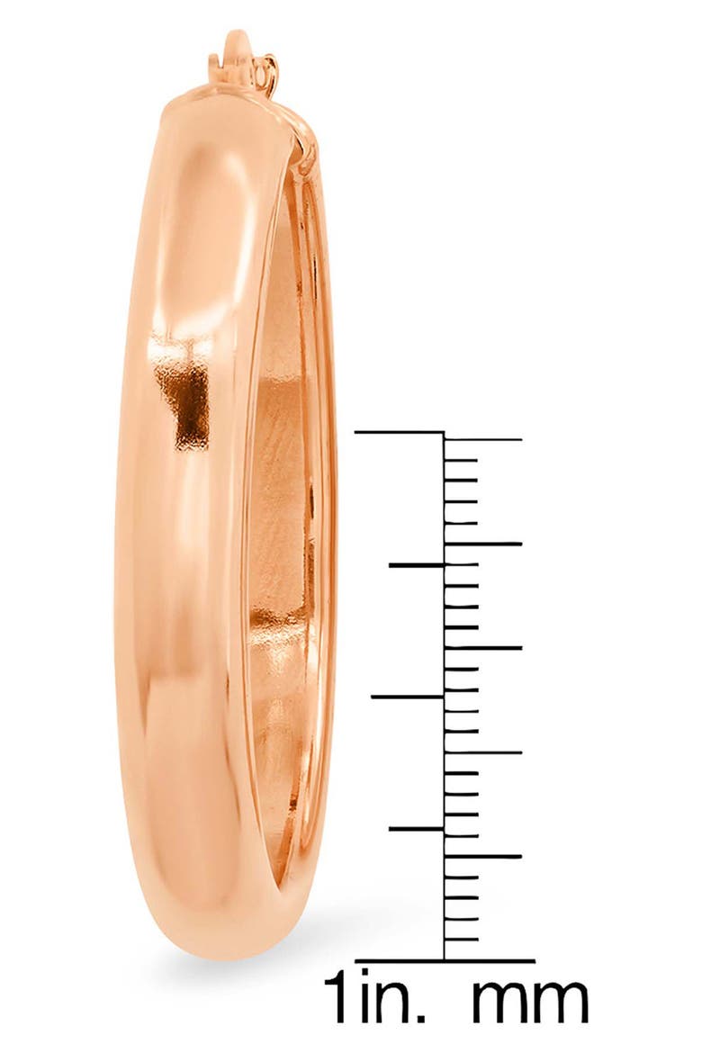 18k-Rose-Gold-Plated Hoop Earrings, Alternate, color, ROSE