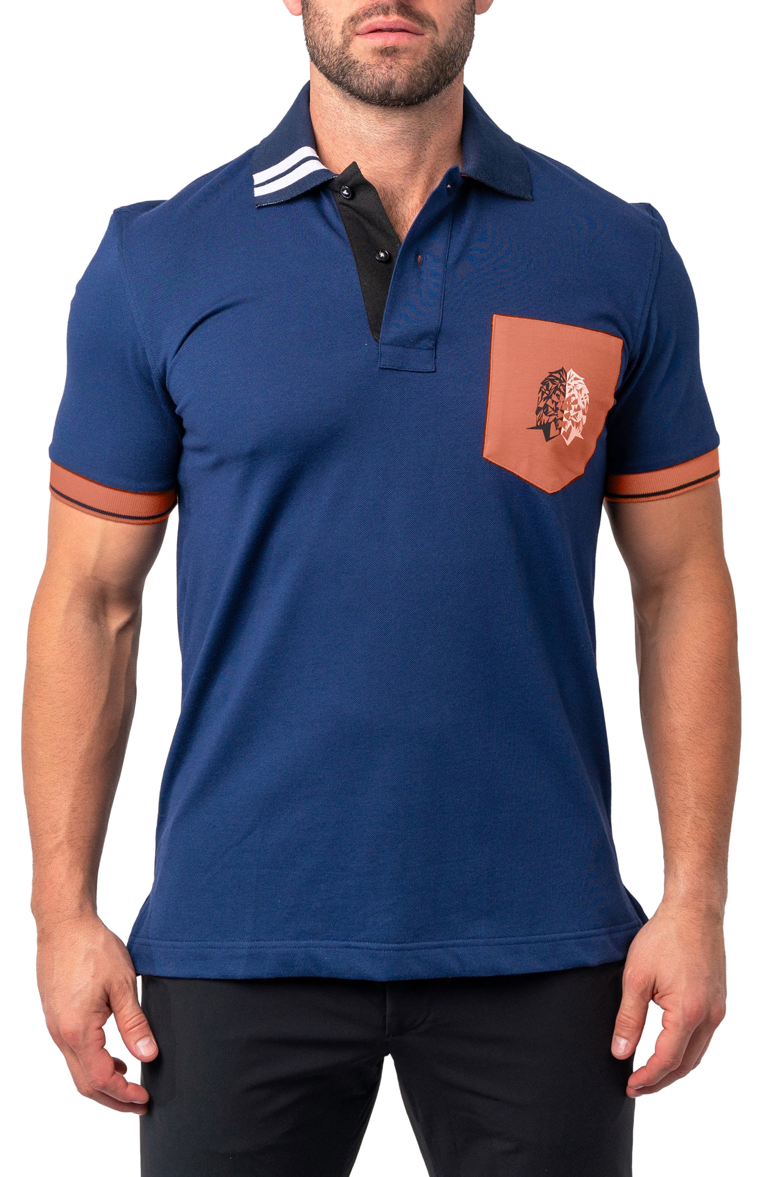Maceoo Mozartclasstip Regular Fit Egyptian Cotton Polo