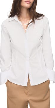 MANGO Slim Fit Stretch Poplin Button-Up Shirt