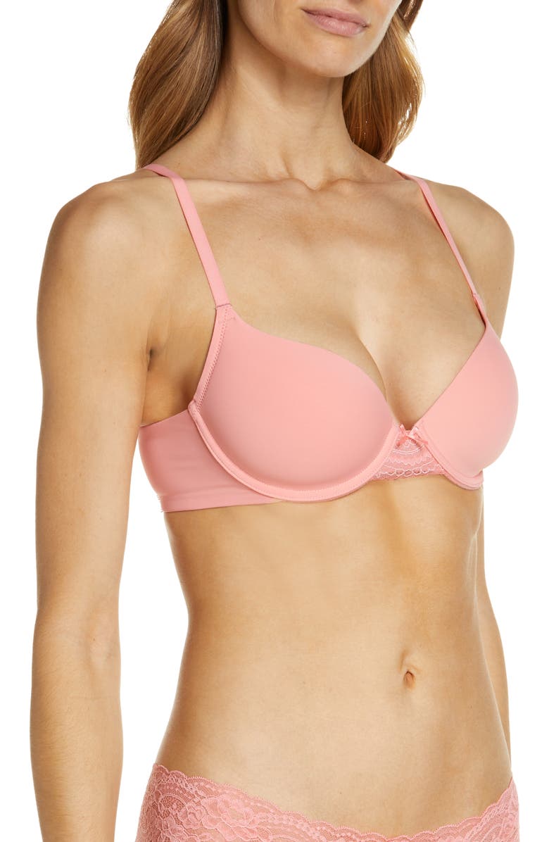 Skarlett Blue Minx Multi Way Underwire T-Shirt Bra, Alternate, color, Pink/Chiff