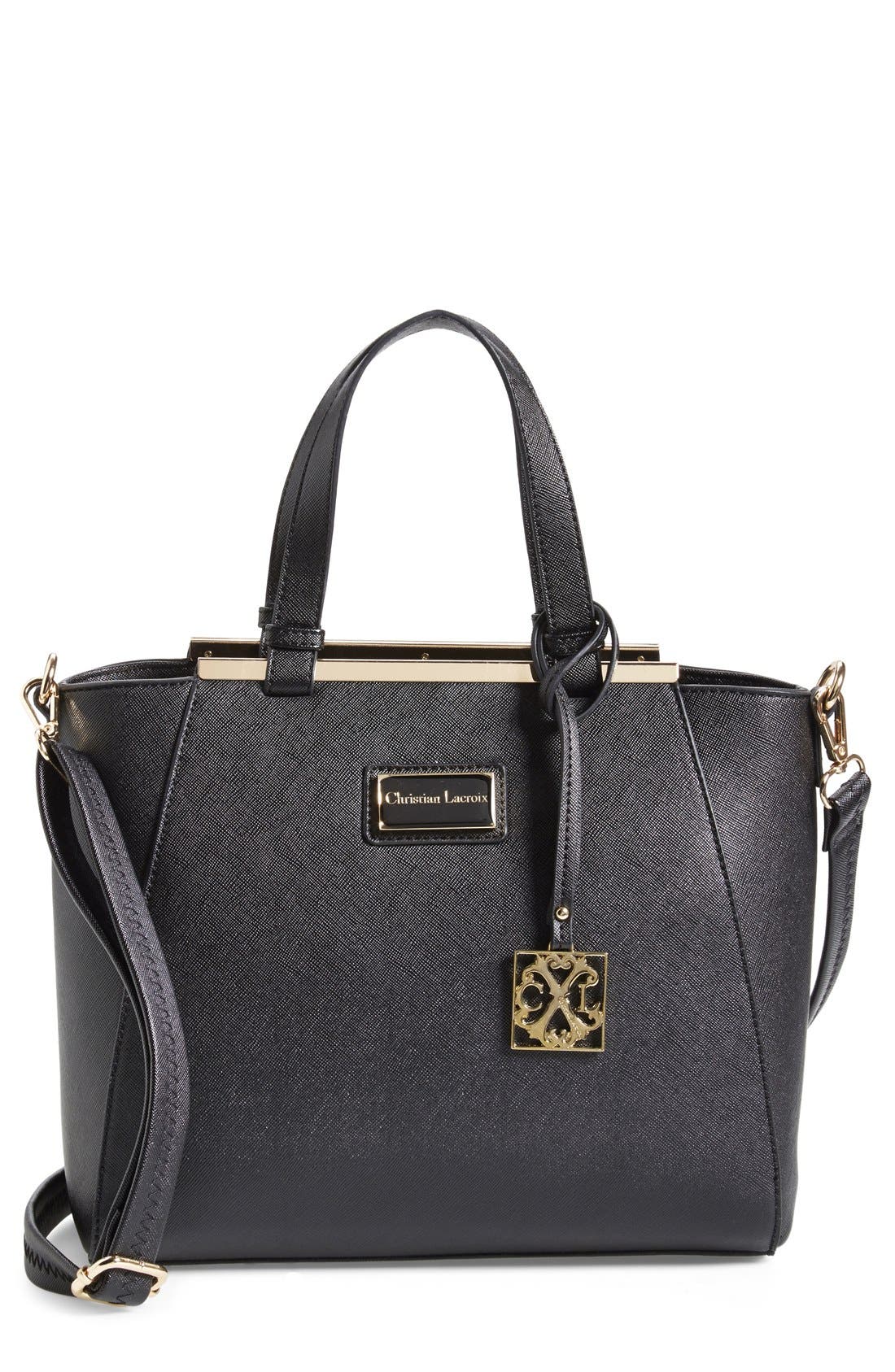 'Limoges II' Satchel, Main, color, BLACK