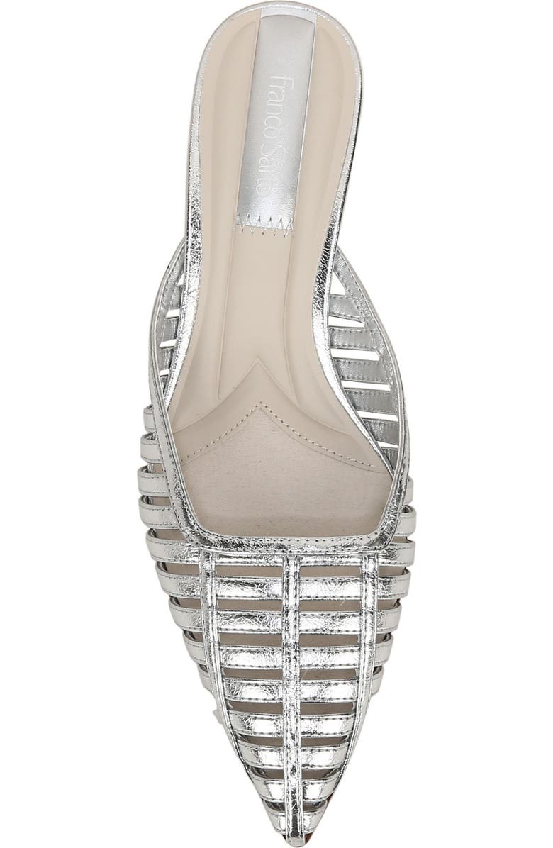 Franco Sarto Marline Pointed Toe Kitten Heel Pump, Alternate, color, Silver