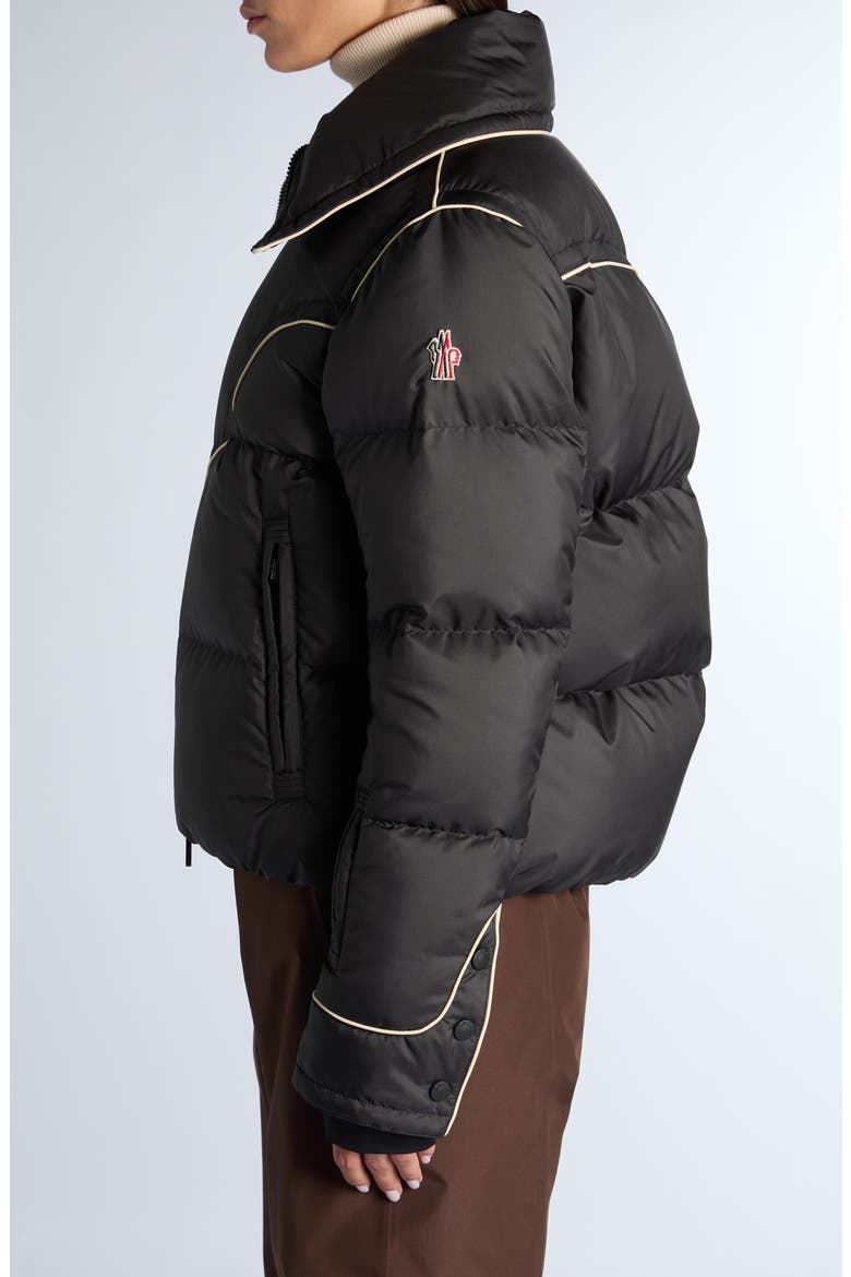 Blainville Down Puffer Bomber Jacket, Alternate, color, BLACK