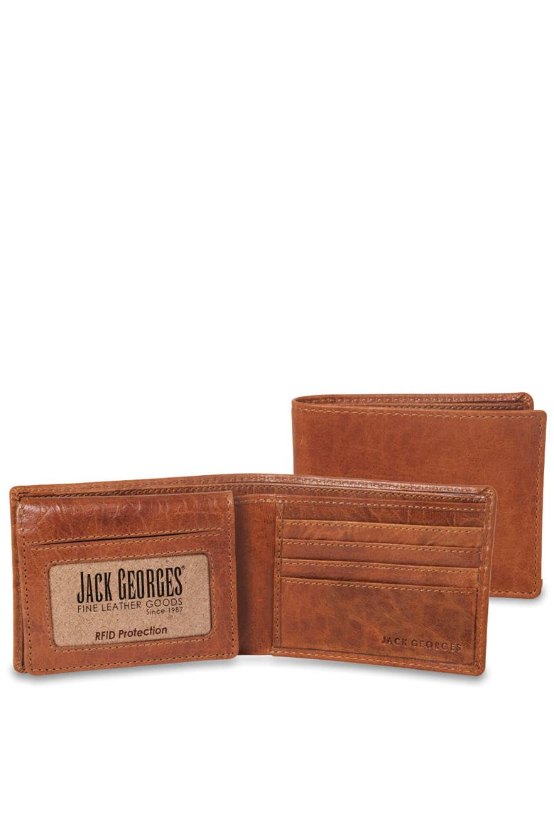 Voyager Bifold Wallet with ID Flap, Main, color, Honey