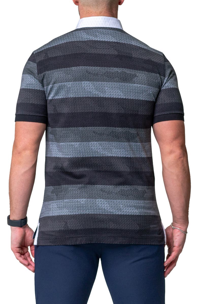 Maceoo Mozartpolk Black Stripe Cotton Polo, Alternate, color, Black