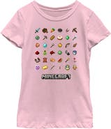 MINECRAFT Girl's Minecraft Item Collection Graphic T-Shirt