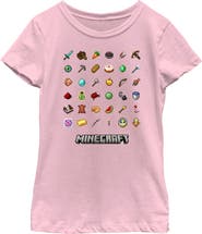 MINECRAFT Girl's Minecraft Item Collection Graphic T-Shirt