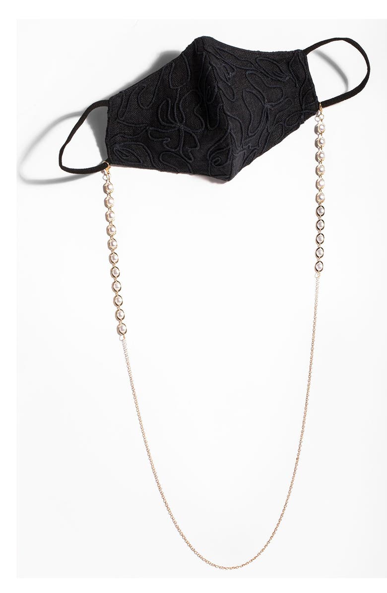SAACHI Embroidered Mask Chain with Imitation Pearls | Nordstromrack