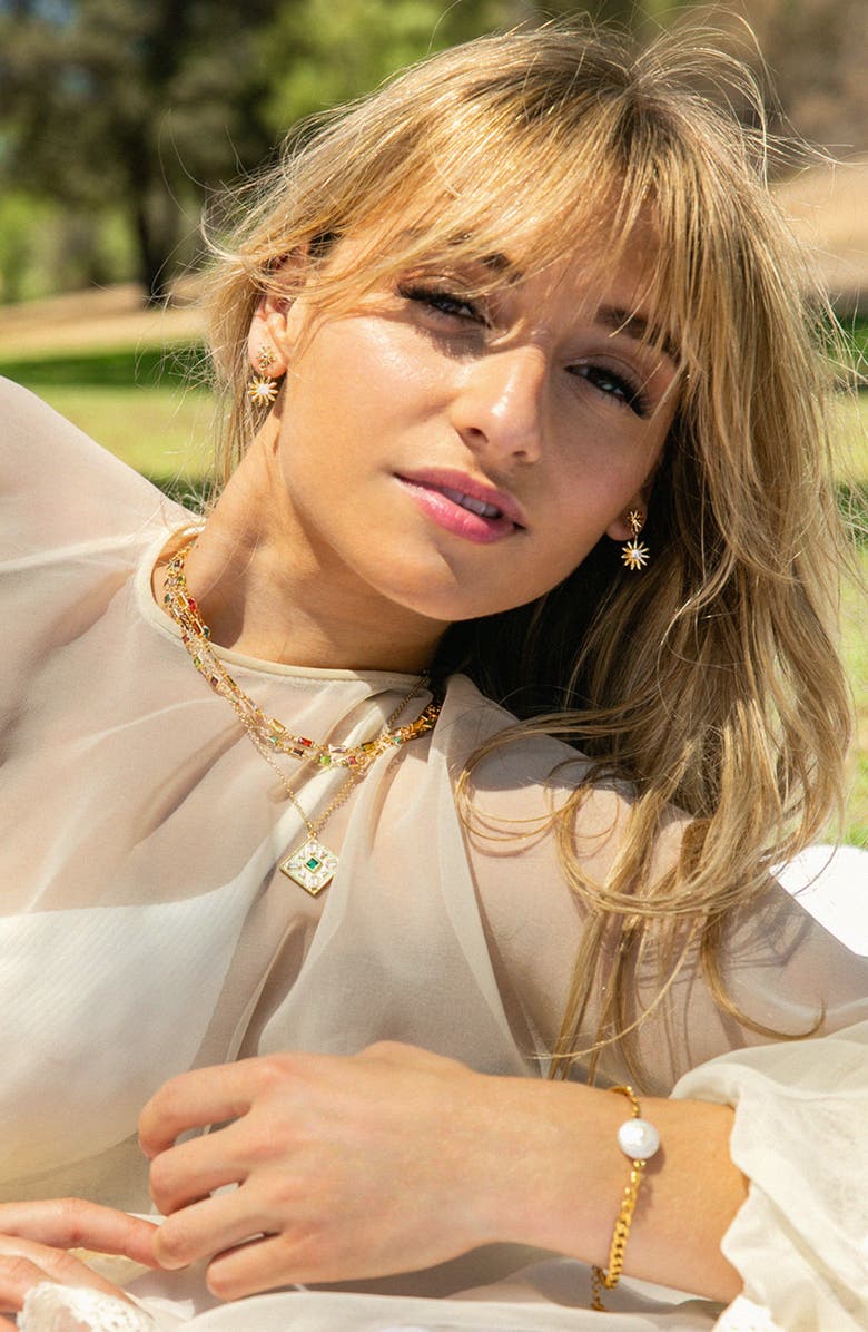 Petit Moments Goldie Crystal Station Necklace, Alternate, color,