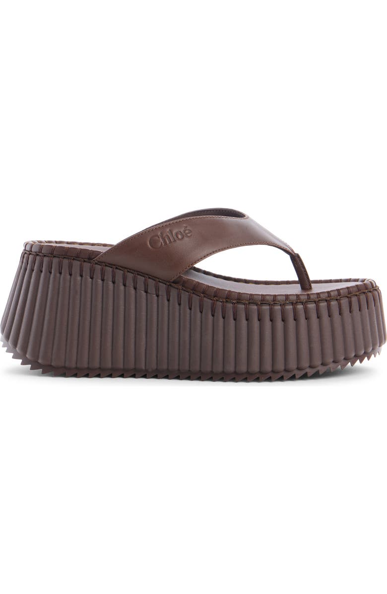 Chloé Nama Platform Wedge Sandal, Alternate, color,