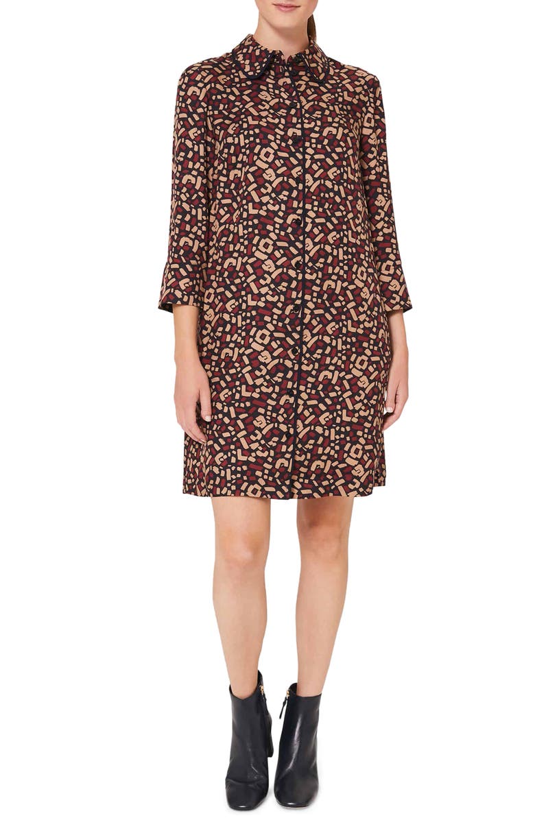 Hobbs Aubery Abstract Print Shirtdress, Main, color, 