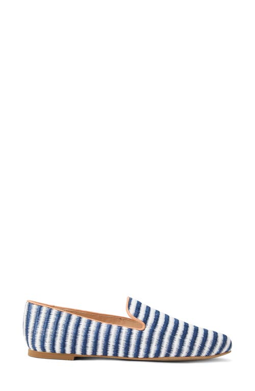 Jack Rogers Bradley Raffia Loafer In Midnight Stripe