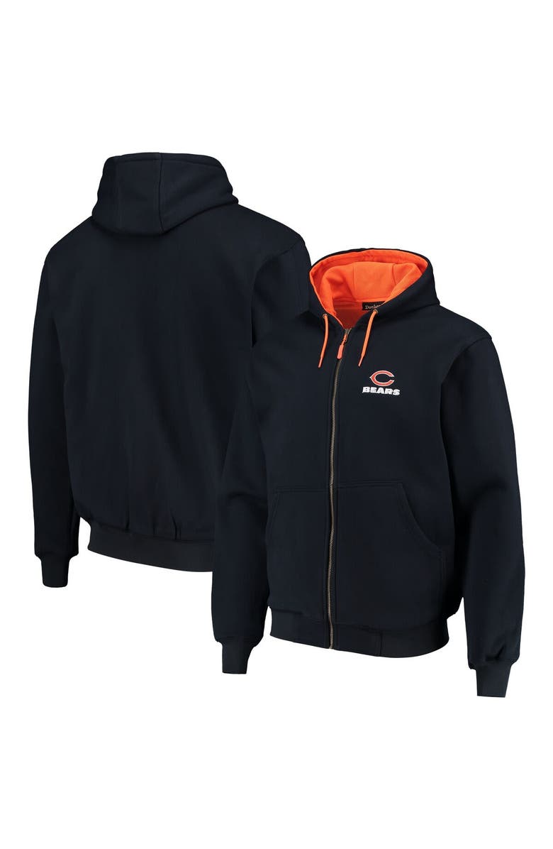 DUNBROOKE Men's Dunbrooke Navy Chicago Bears Craftsman Thermal-Lined Full-Zip Hoodie, Alternate, color, Navy