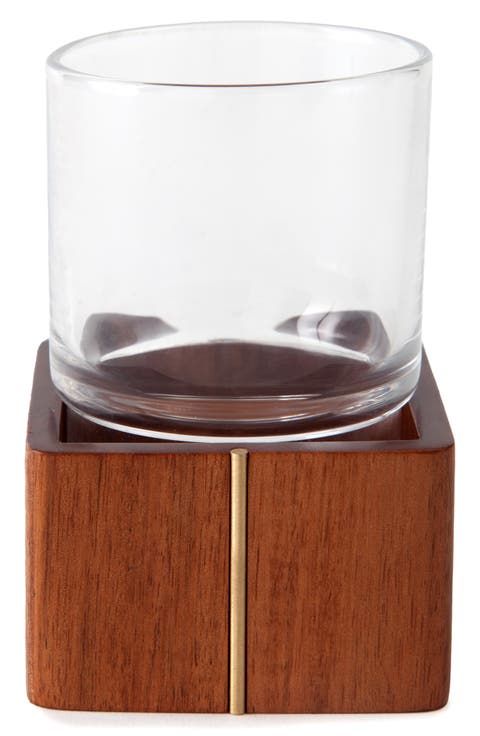 Sutton Glass & Acacia Wood Tumbler