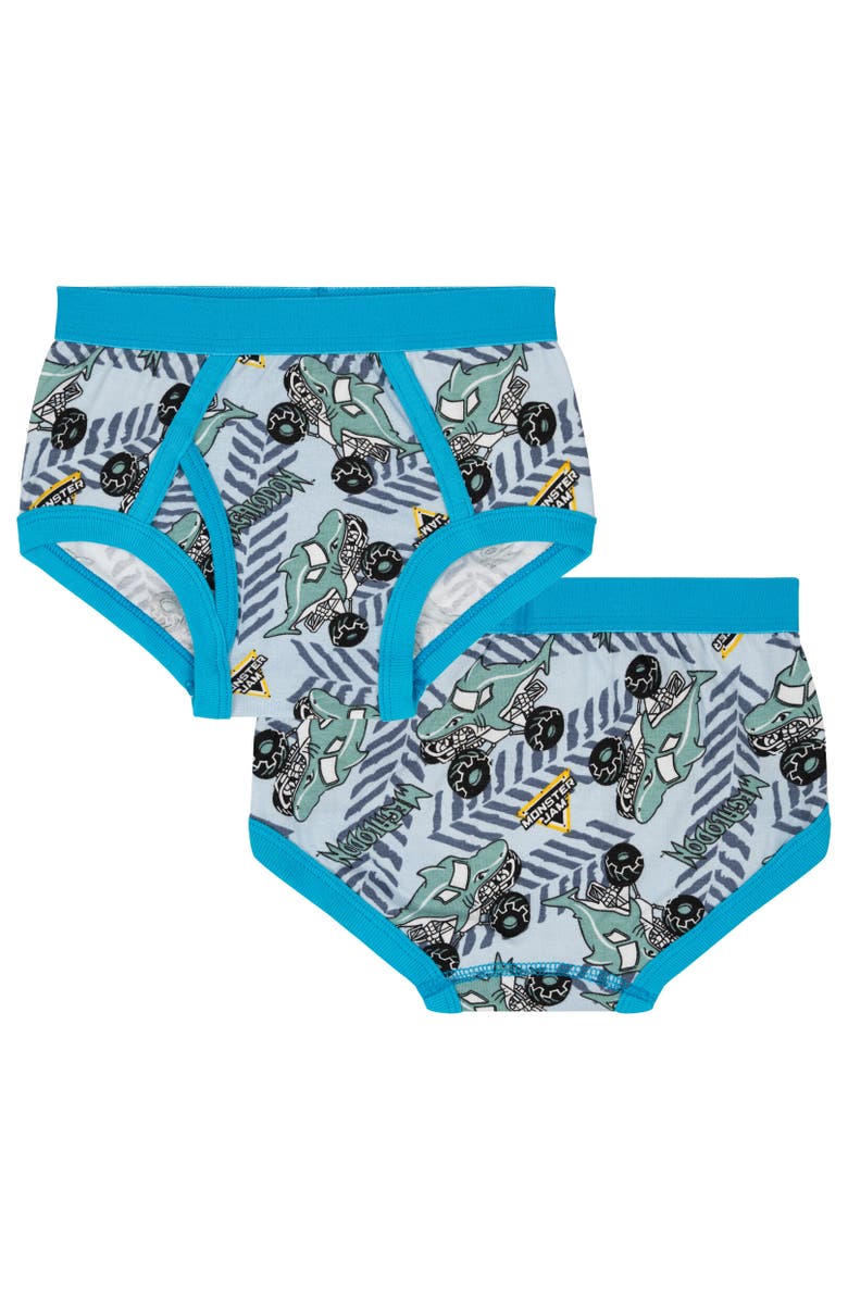 Monster Jam 5-Pack Cotton Briefs, Alternate, color, Grave Digger Megalodon