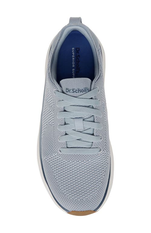 Shop Dr. Scholl's Feel Support Knit Lace-up Sneaker (women) In Light Blue