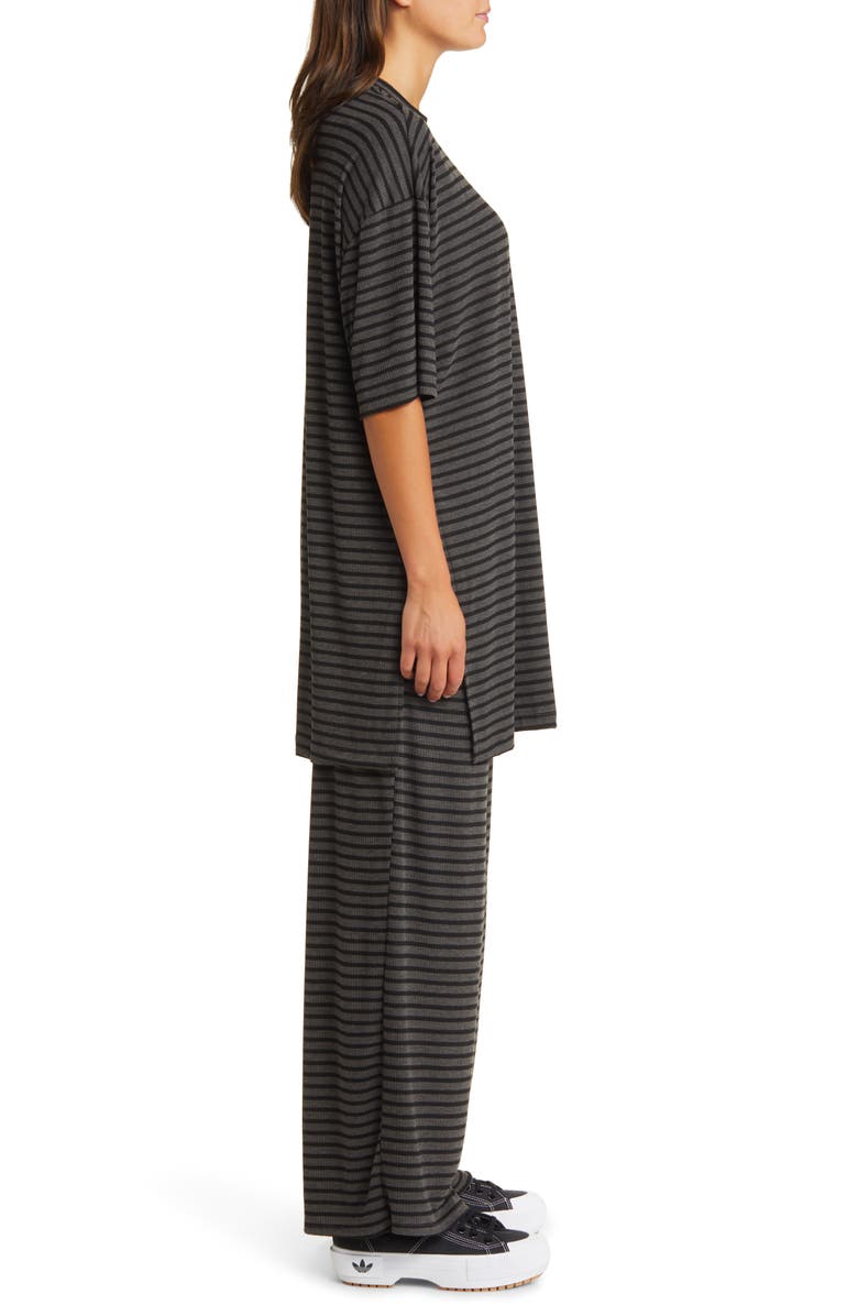 Dressed in Lala Leveled Up Ribbed Oversize T-Shirt & High Waist Pants Set, Alternate, color, 