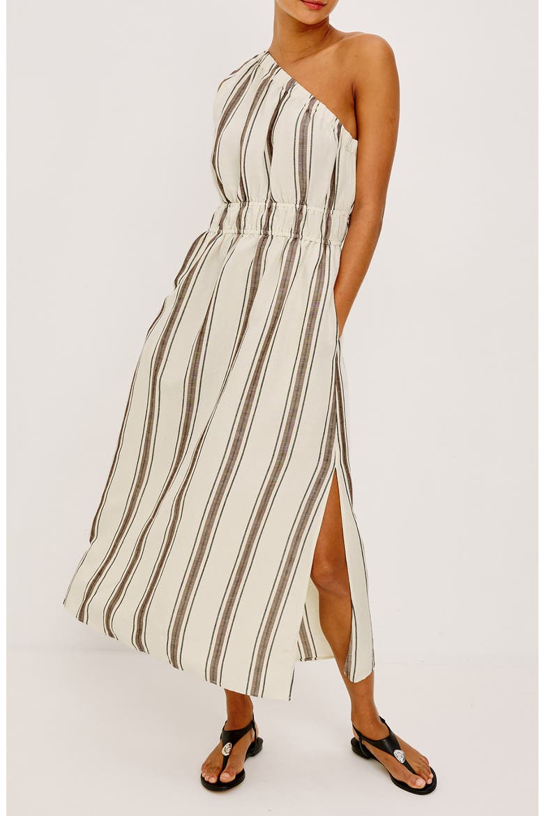 Selani Stripe One-Shoulder Maxi Dress, Alternate, color, SEQUOIA STRIPE