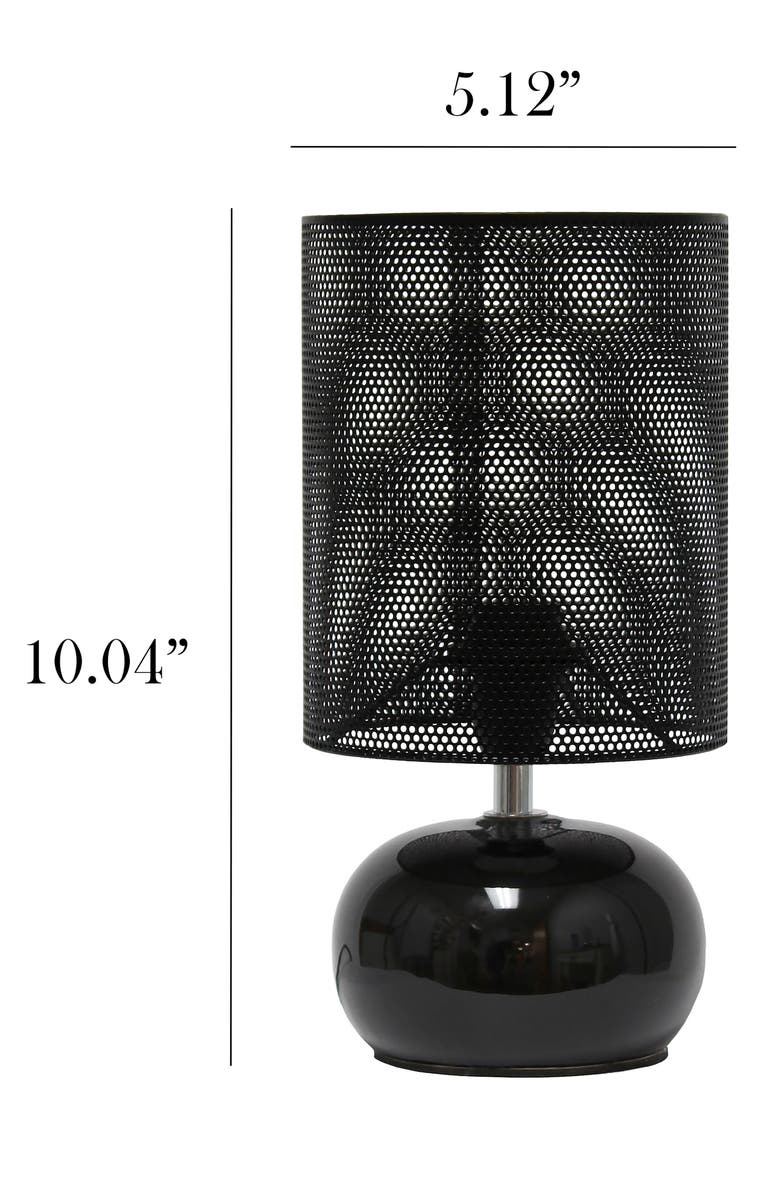 LALIA HOME Mesh Shade Table Lamp, Alternate, color, Black