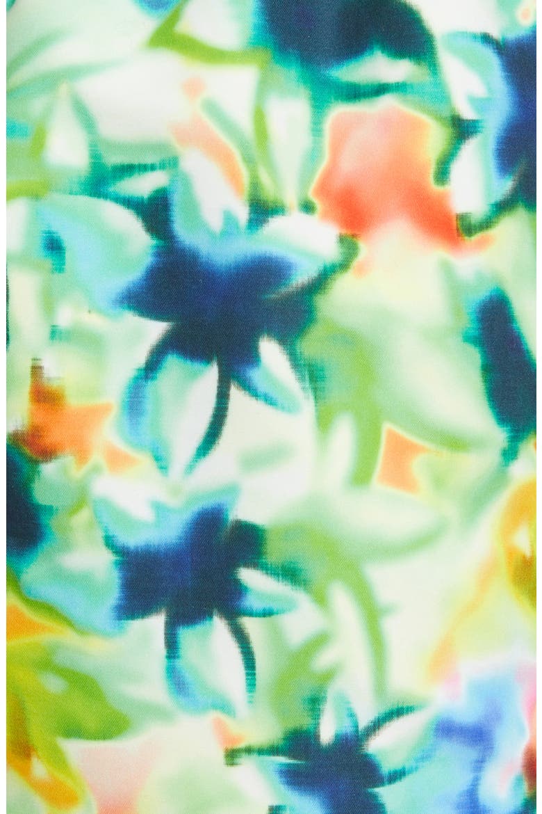 Tie Dye Nylon Swim Trunks, Alternate, color, PALM GREEN