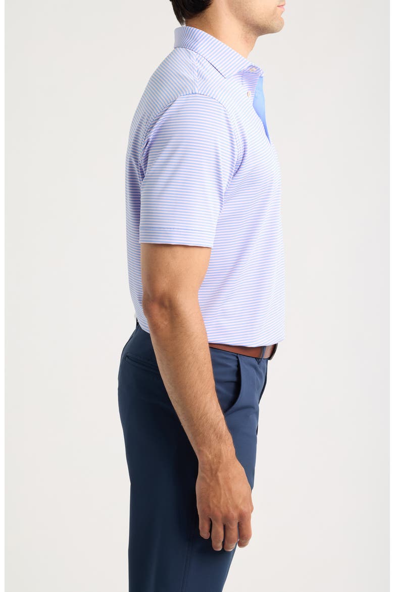 Hales Stripe Summer Comfort Performance Jersey Polo, Alternate, color, ESTATE BLUE