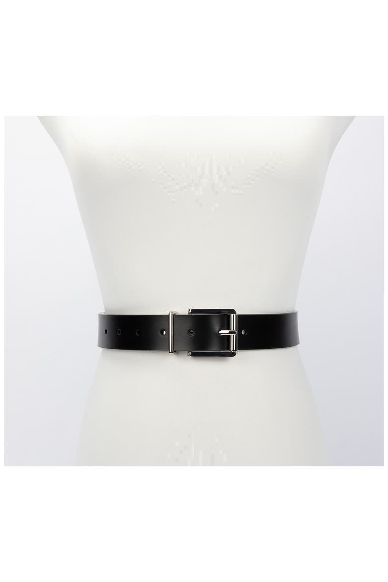 reversible belt, Alternate, color, BLACK / NICKLE