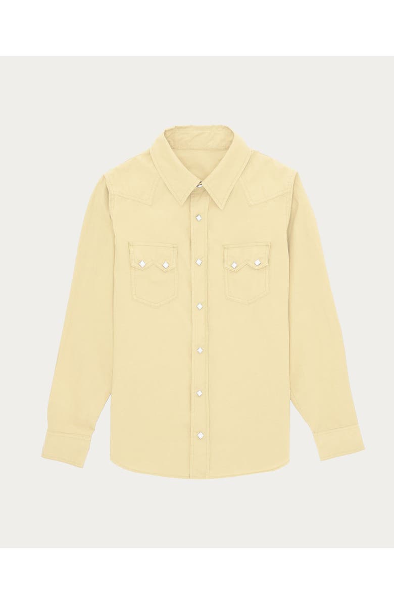 Fortela Toledo Cotton Poplin Western Shirt, Main, color, Cream