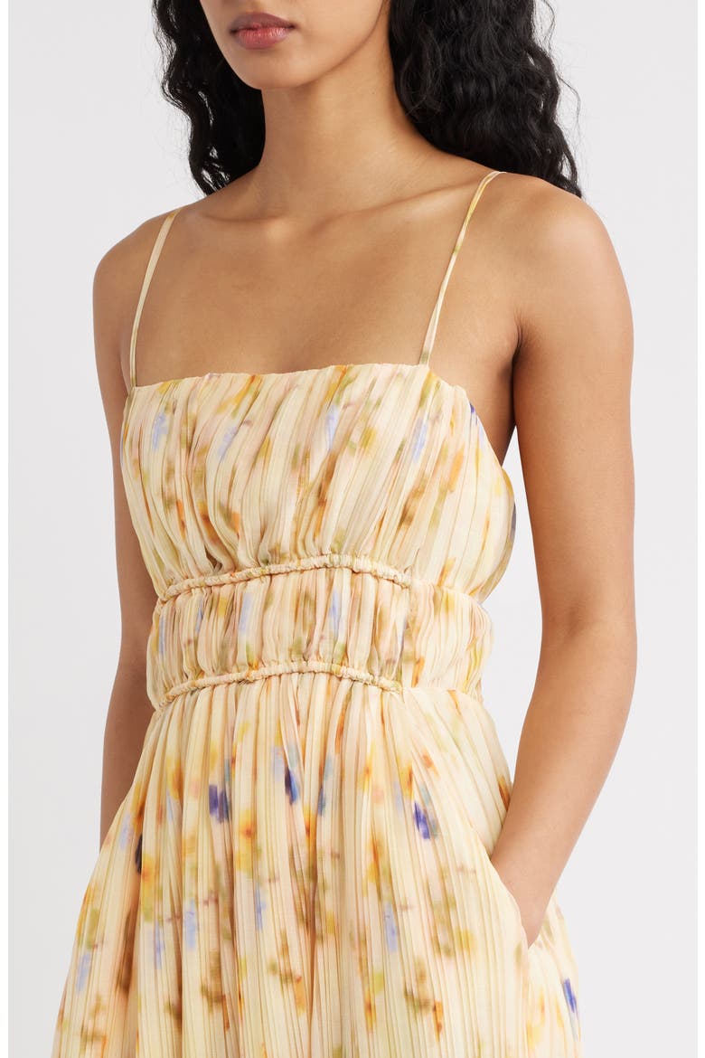 Potpourri Abstract Floral Micropleat Chiffon Maxi Dress, Alternate, color, MULTI