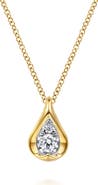 Gabriel & Co. 14k Gold Diamond Teardrop Pendant Necklace