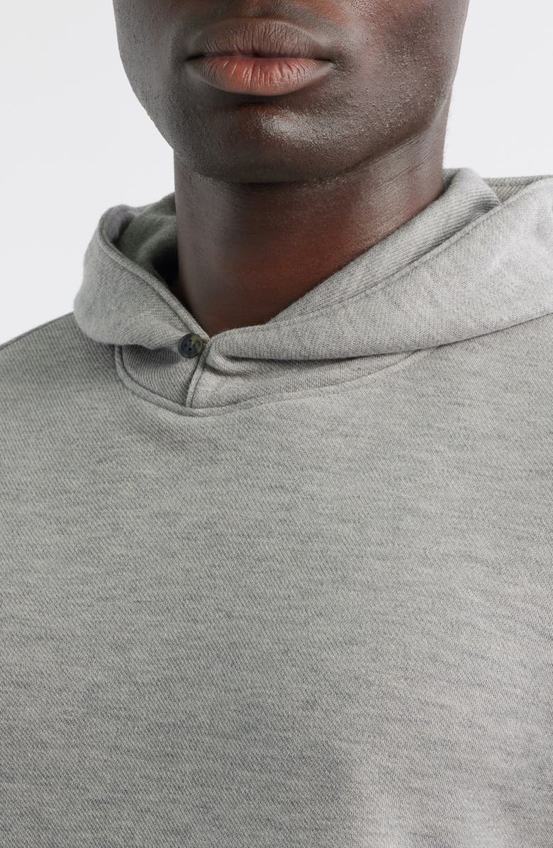 johnnie-O Drayton Merino Wool Blend Hoodie, Alternate, color, Heather Gray