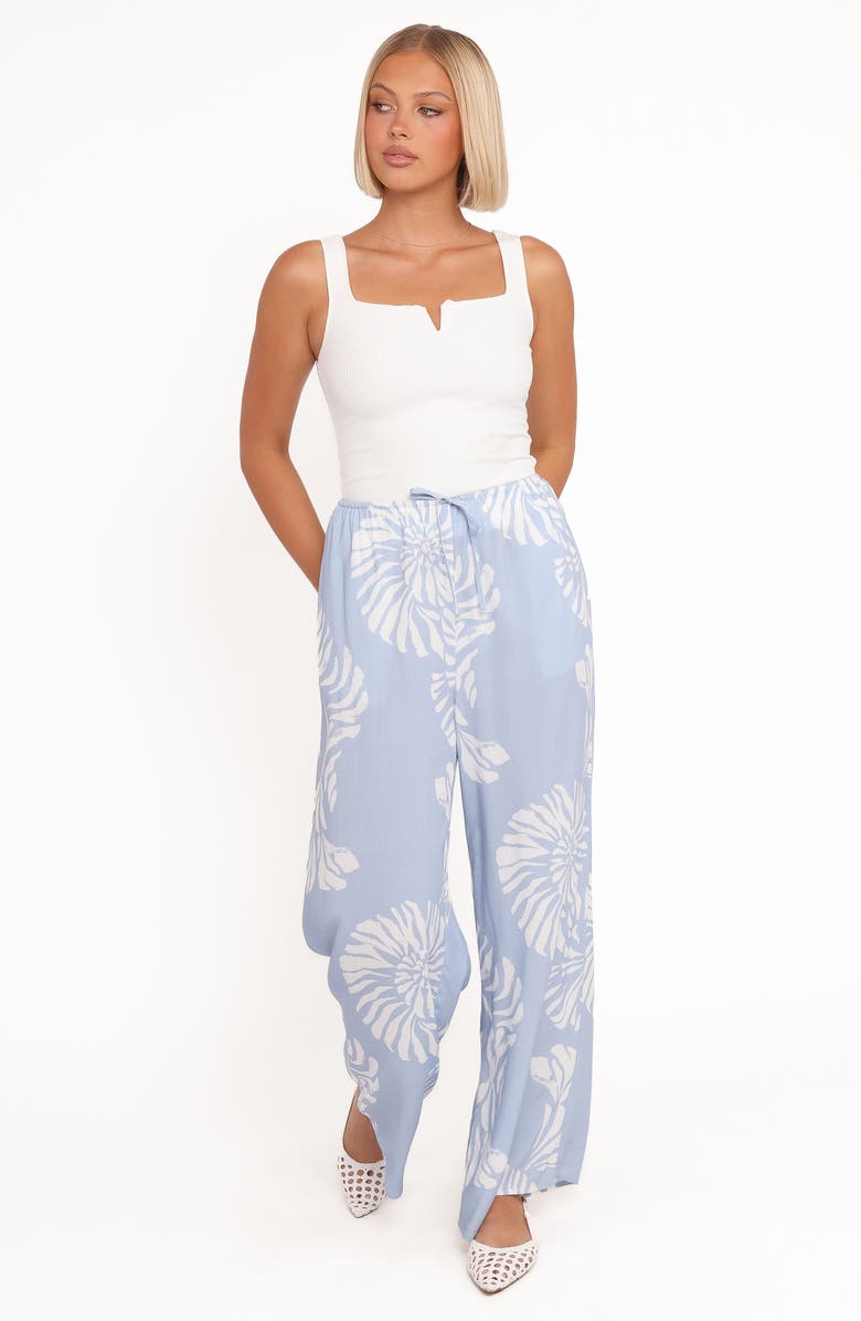 Petal & Pup Sui Seashell Print Wide Leg Drawstring Pants, Alternate, color, Shell Print