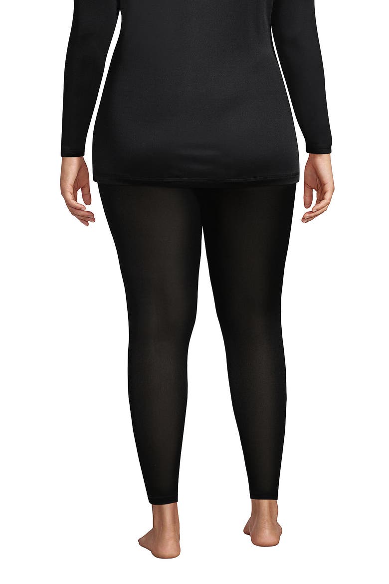 Silk Interlock Long Underwear Leggings Pants, Alternate, color, Black
