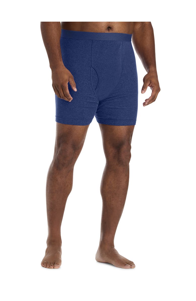 Harbor Bay by DXL Big & Tall 3-pk Boxer Briefs, Alternate, color, Medieval Blue