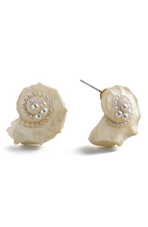 Santana Faux Pearl Statement Earrings