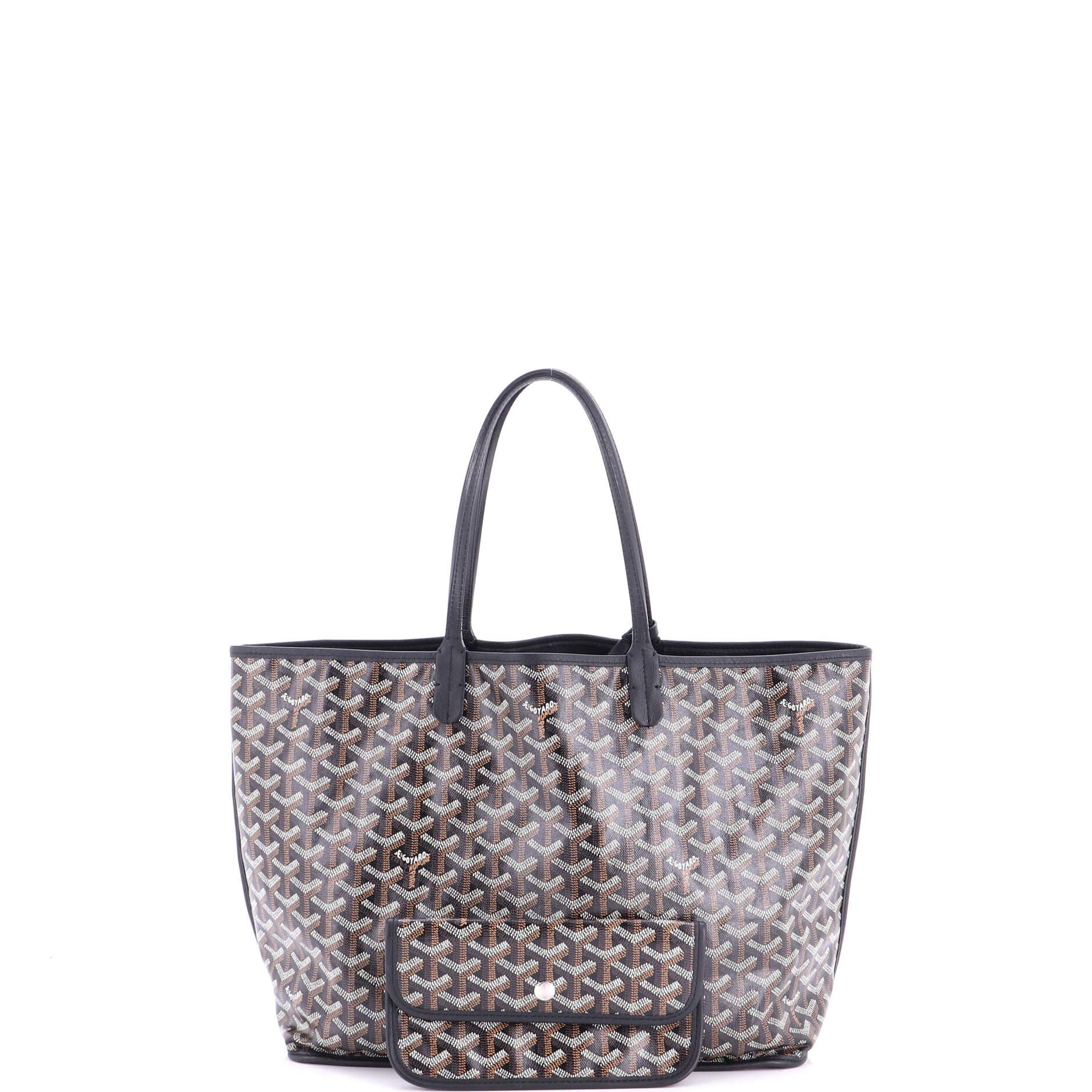 Anjou Reversible Tote Coated Canvas PM, Alternate, color, Black