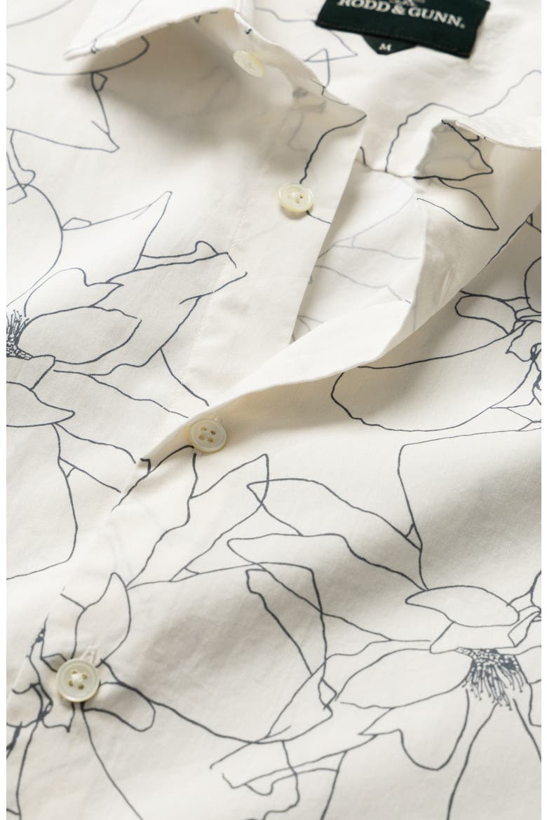 Bird Rock Short Sleeve Button-Up Shirt, Alternate, color, PORCELAIN
