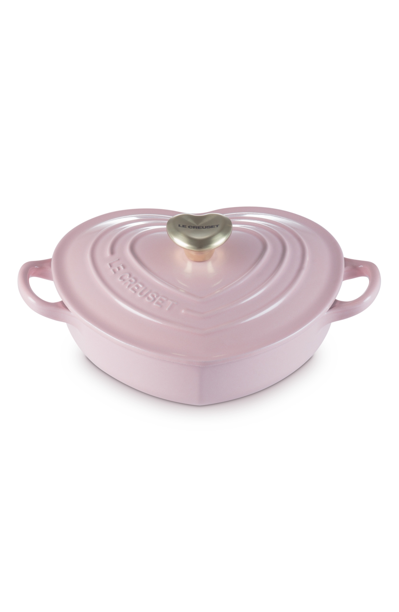 Le Creuset Signature Cast Iron Heart Cocotte - Chiffon Pink