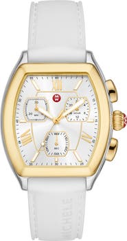 MICHELE Relevé Sport Chronograph Silicone Strap Watch, 31mm