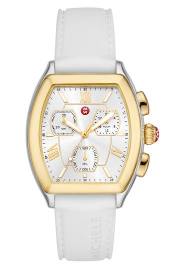 Michele Relevé Sport Chronograph Silicone Strap Watch, 31mm