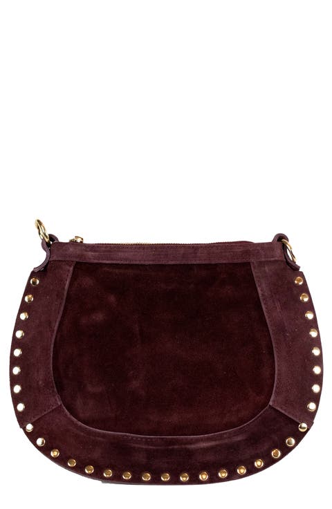 Adele Studded Suede Crossbody Bag