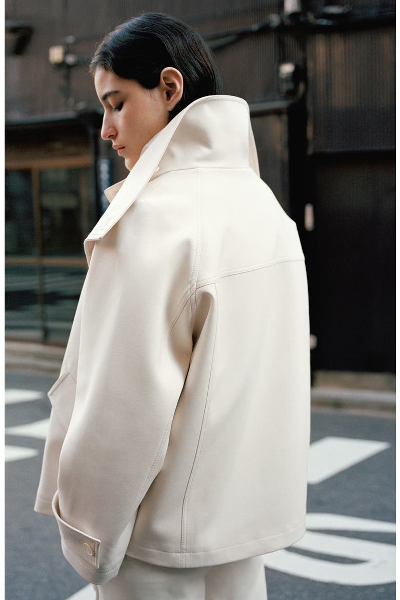 Funnel Neck Parka, Alternate, color, VANILLA