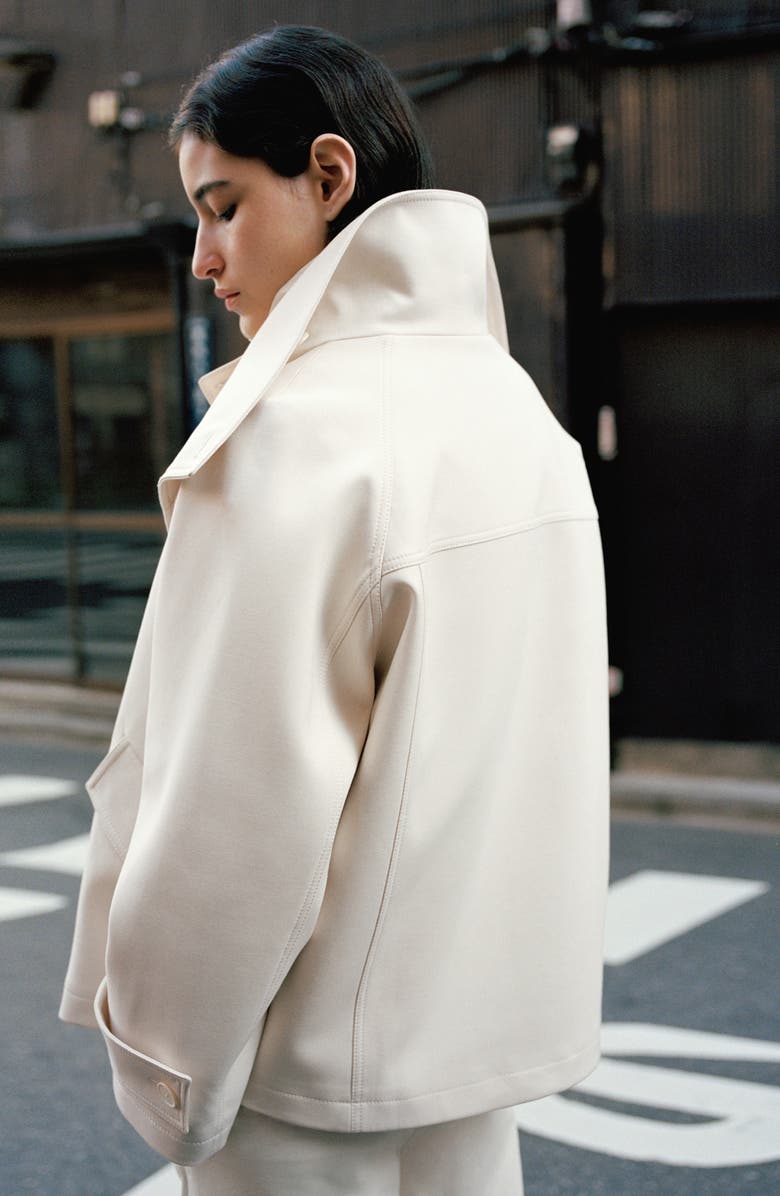MANGO Funnel Neck Parka, Alternate, color, Vanilla