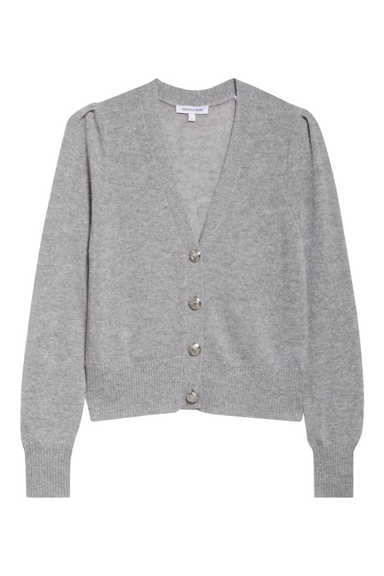 Solene Cashmere Cardigan, Alternate, color, HEATHER GREY