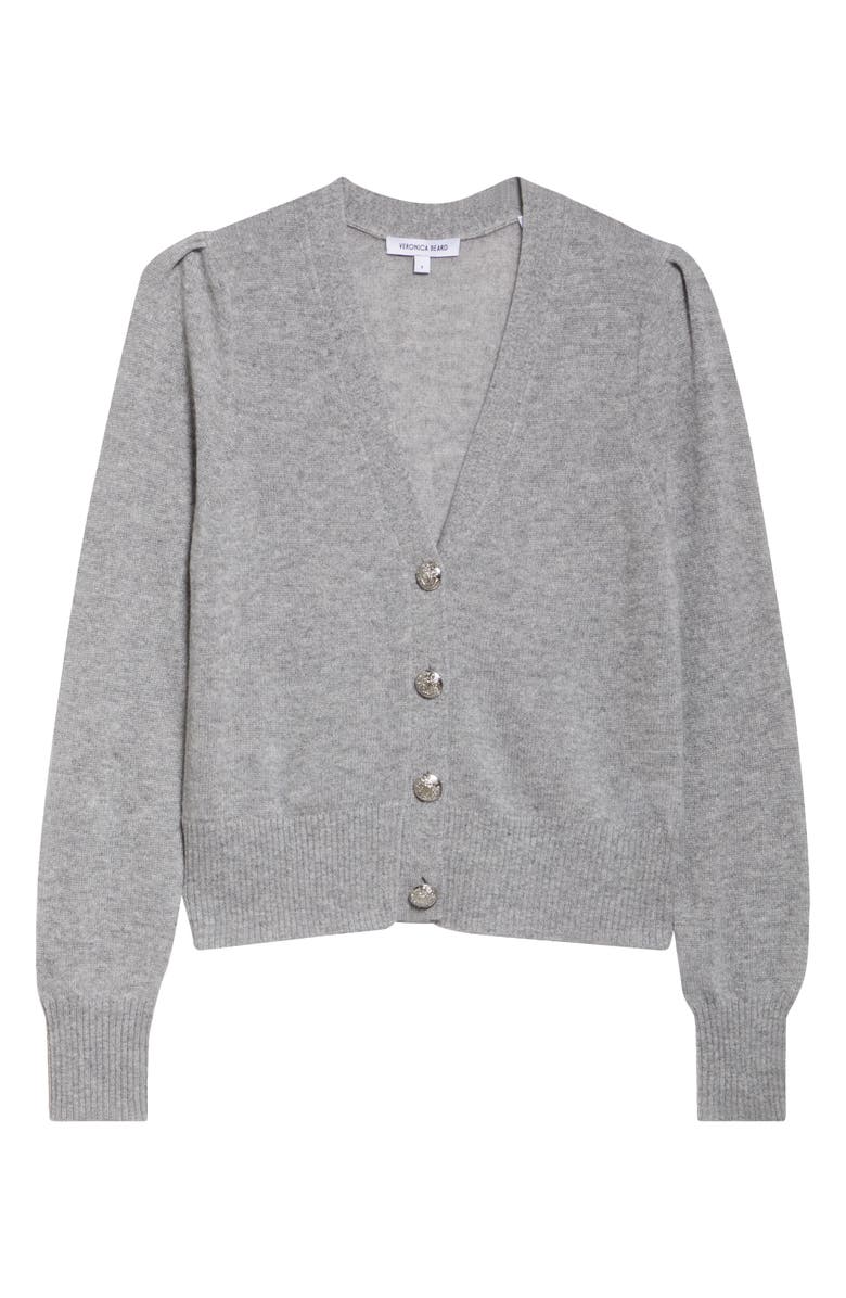 Veronica Beard Solene Cashmere Cardigan, Alternate, color, Heather Grey