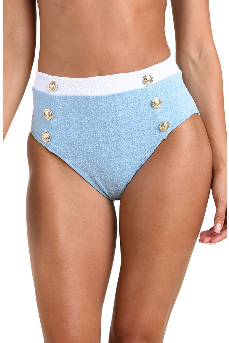 Vanessa Colorblock High Waist Bikini Bottoms, Main, color, POWDER BLUE
